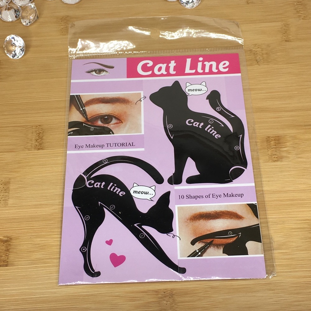 2 Cat Line Eye Stencils - Picture 3 of 4